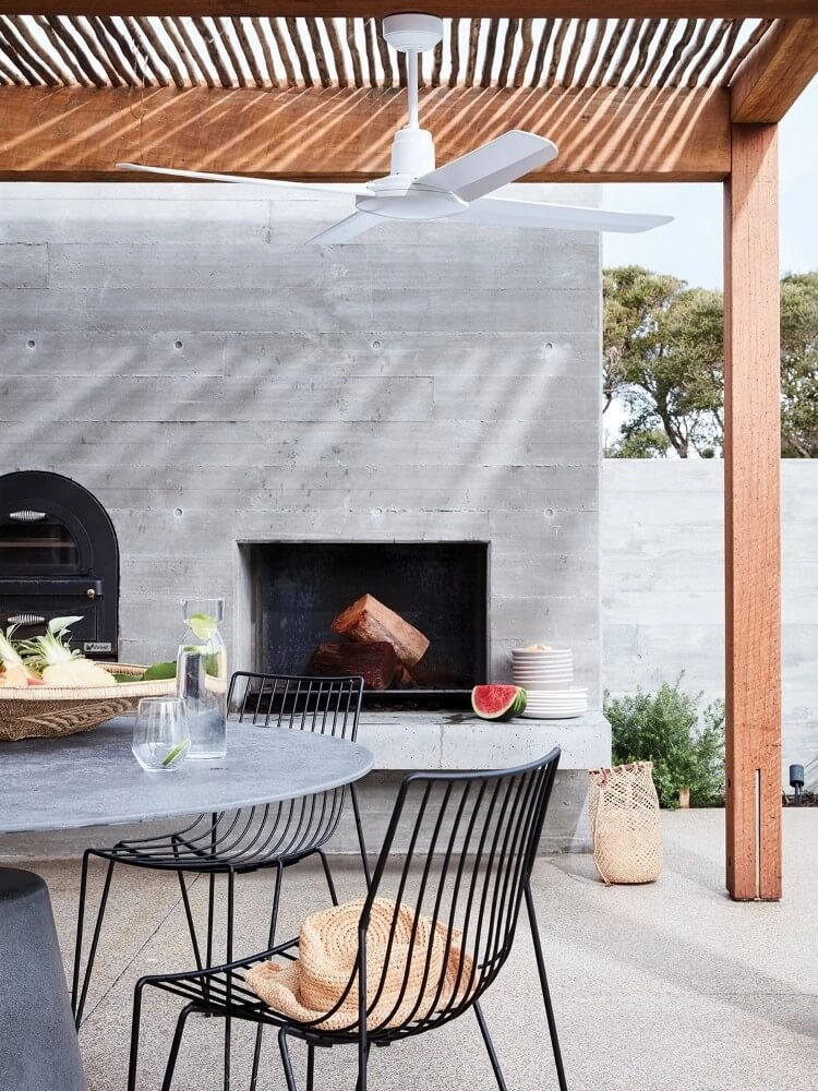 Buiten plafondventilator Nautilus Ø 132cm wit Beacon 9333509130475