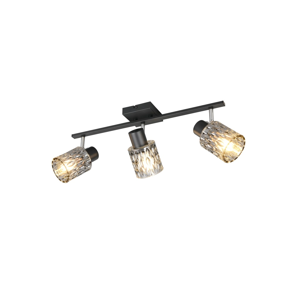 Plafondlamp Jack  zwart 3-lichts Plafondlamp Jack  zwart 3-lichts