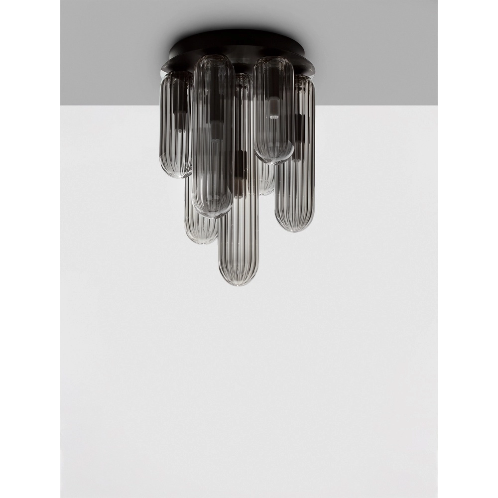 Design plafondlamp Gustave zwart 7-lichts Lyora 5212017443304