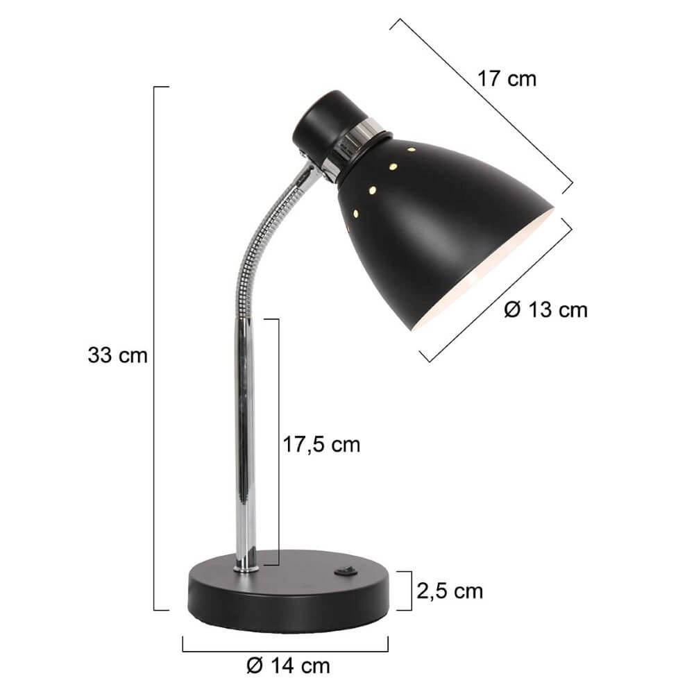 Zwarte bureaulamp Spring Steinhauer 8712746161410