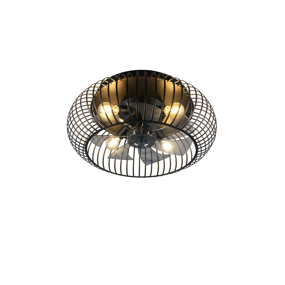 Zwarte ventilator Johanna Ø 61cm Trio 4017807688115