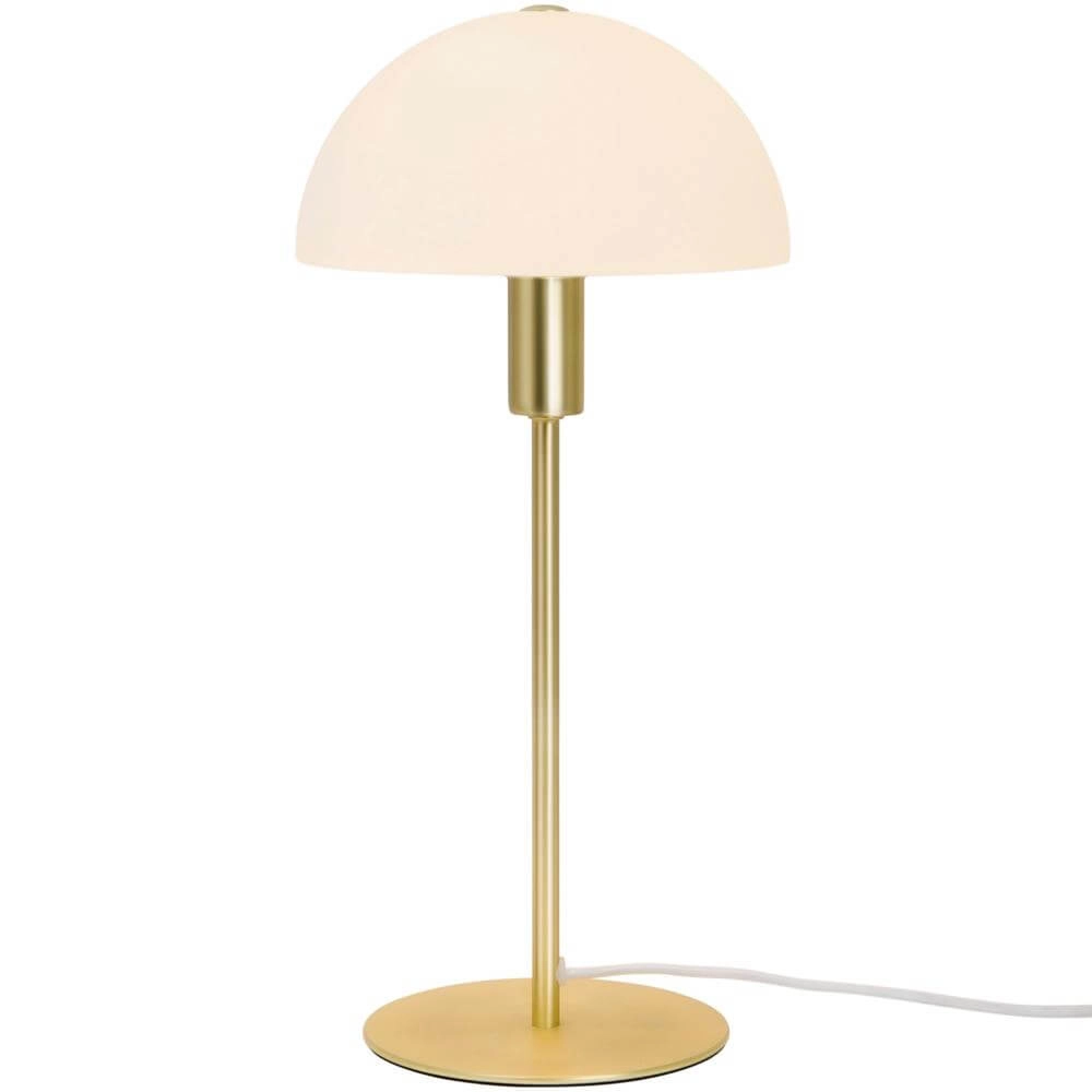 Tafellamp Ellen messing met wit