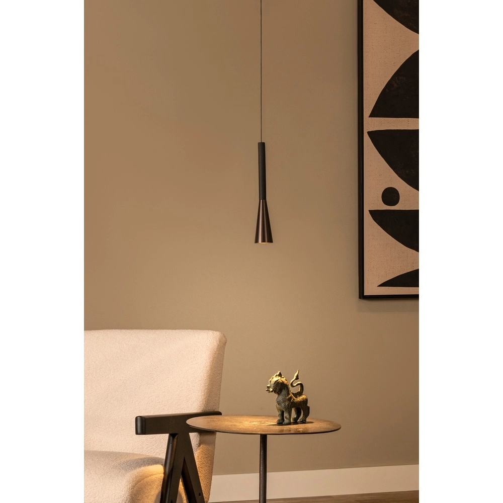 Design hanglamp Joakim 1-lichts koffie bruin Premium by Lucide 5411212242112