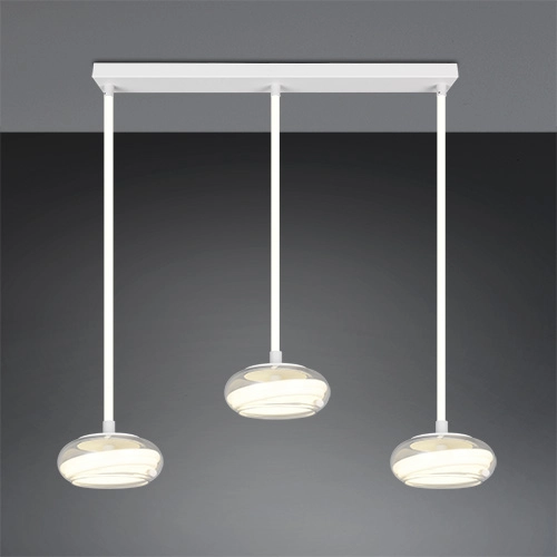 3-lichts design hanglamp Tarsia wit Trio 4017807683363