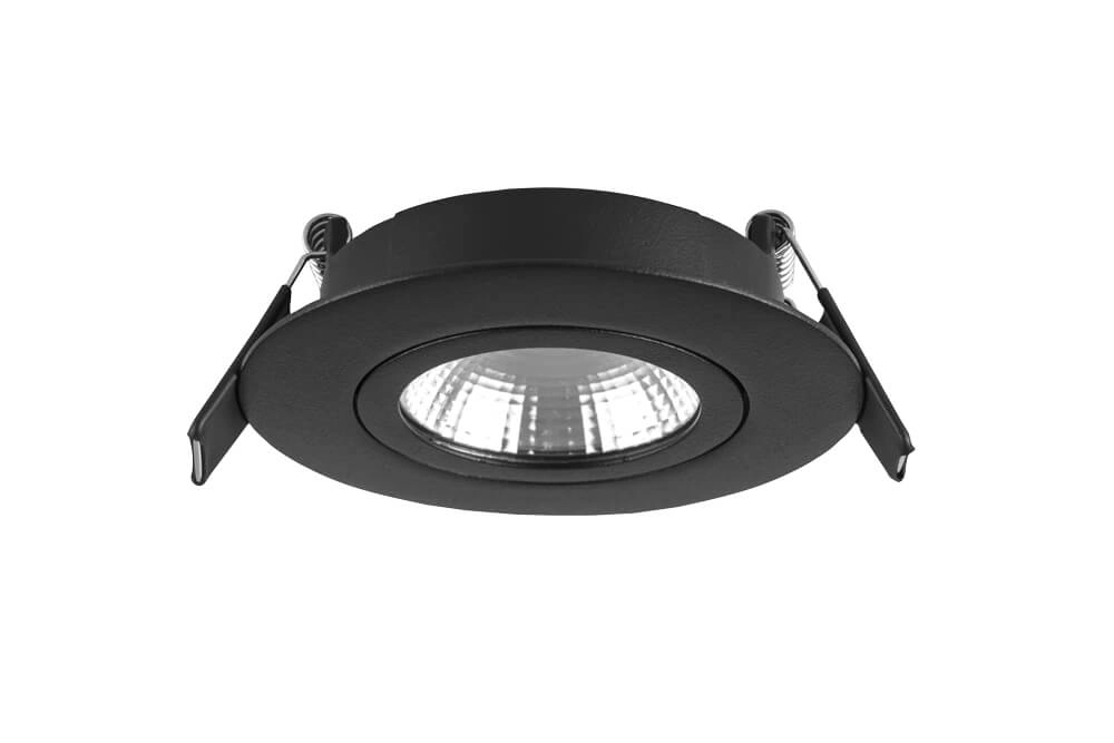 Platte inbouwspot Lux Slim 3000K - zwart Lyora 5055788250067