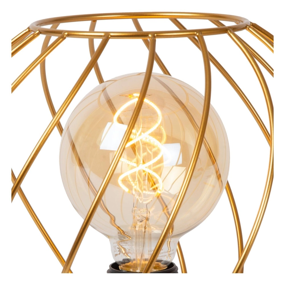 Tafellampje Danza Ø 25cm goud Lucide 5411212211583