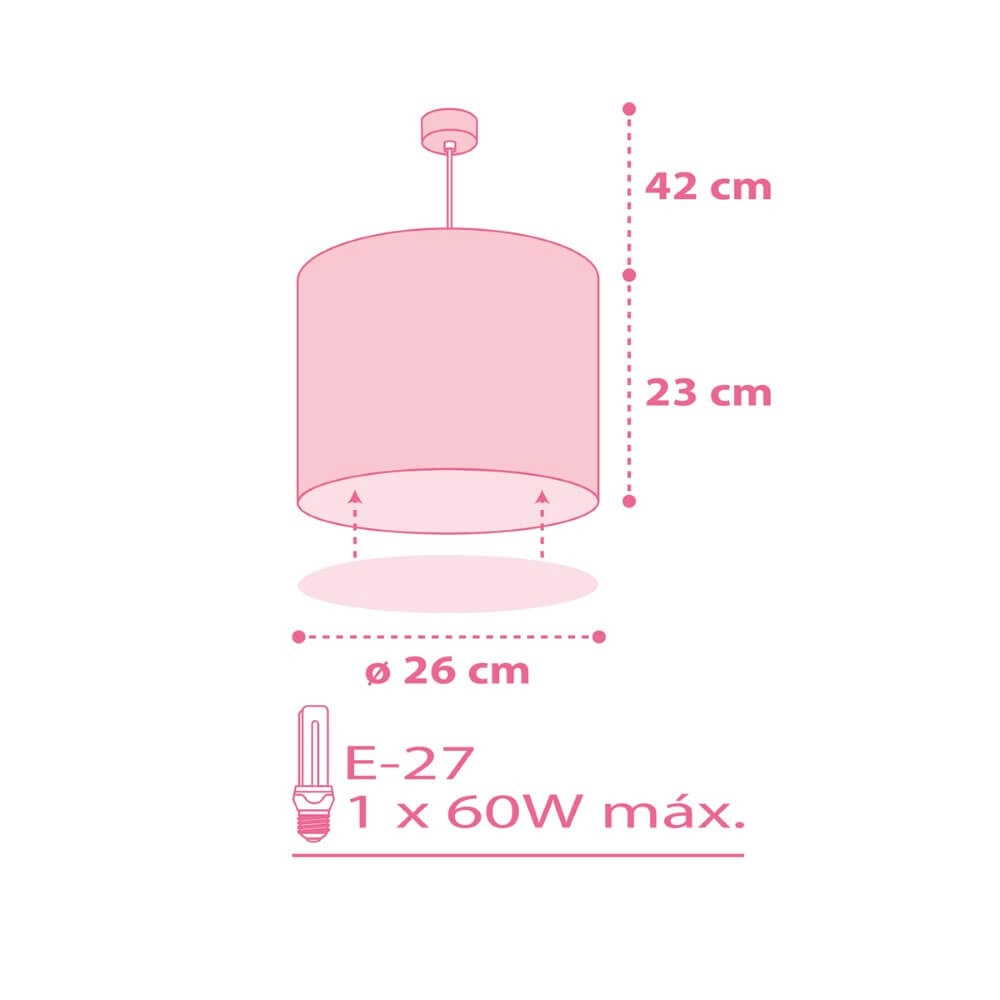 Kinderkamer hanglamp Sweet Dreams soft roze Dalber 8420406620121