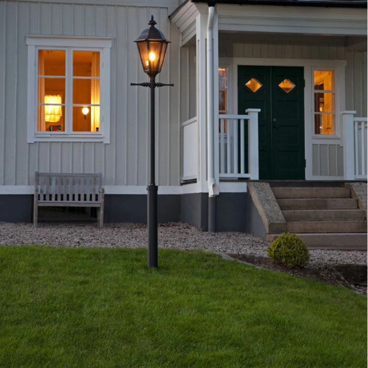 Klassieke tuinlantaarn Pallas 260cm mat zwart KonstSmide 7318305507500