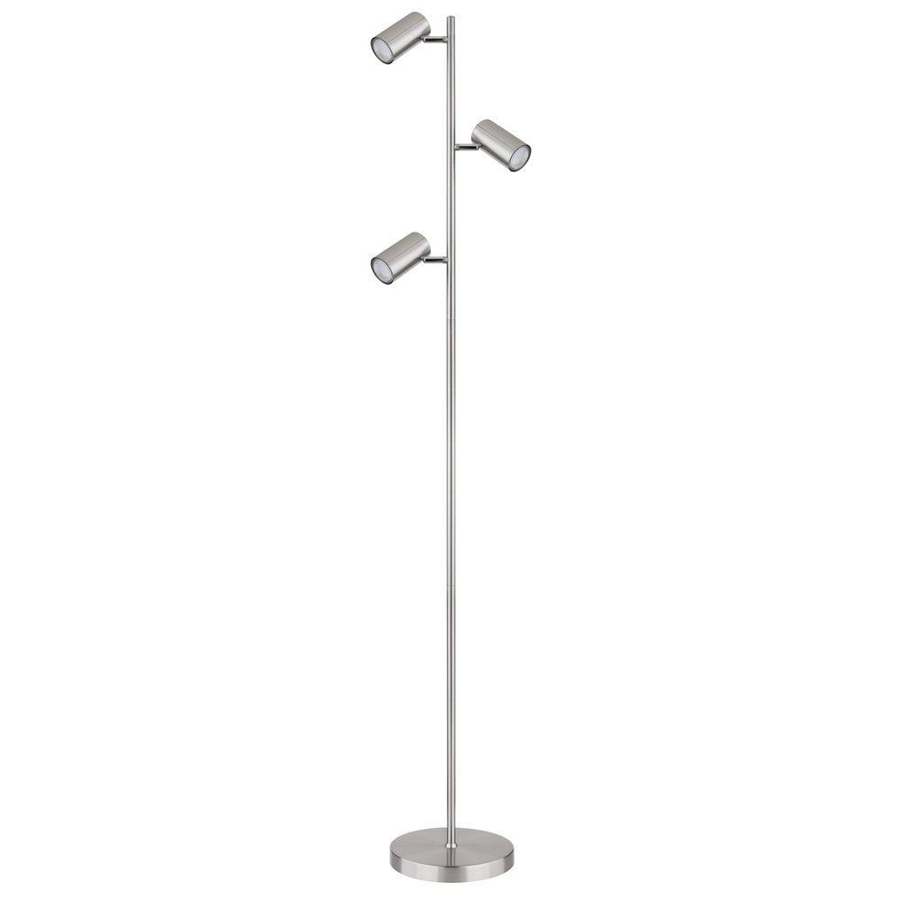 Vloerlamp 3-lichts Robby nikkel Globo 9007371428854