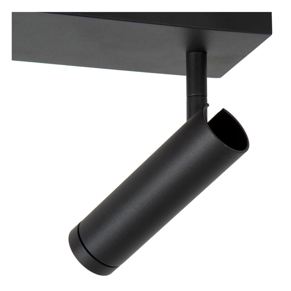 Strakke plafondlamp Grado 2-lichts zwart Lucide 5411212221674