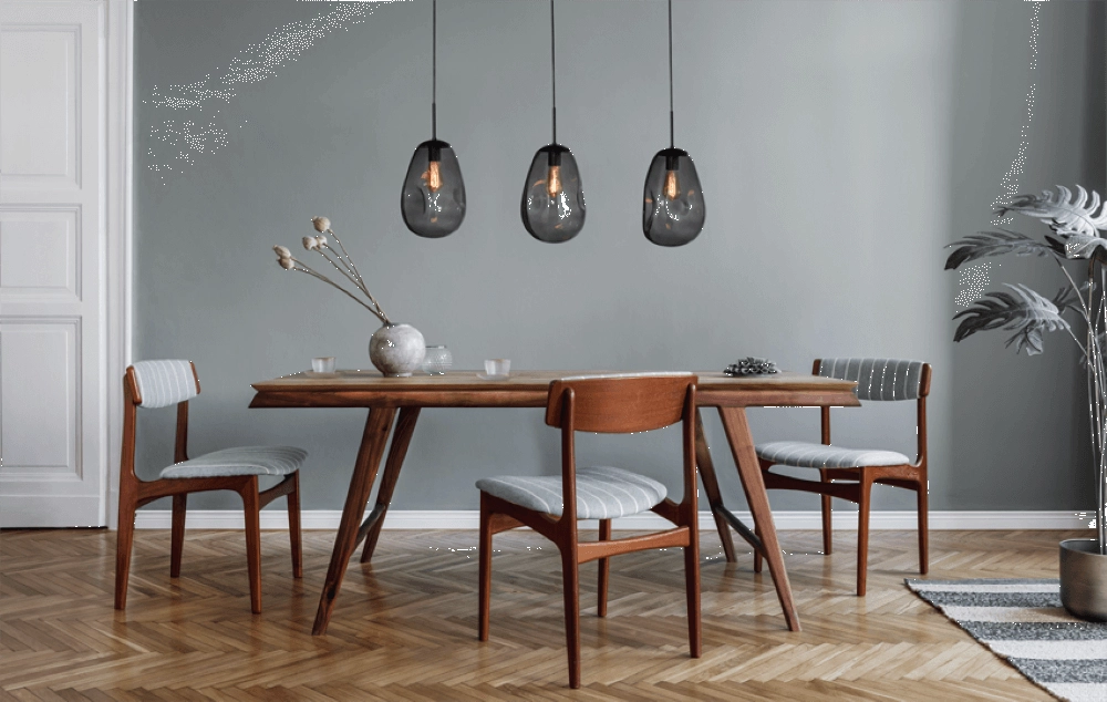 Glazen hanglamp Lava 3x smoke glas Ø 22,5cm Masterlight 8718121286037