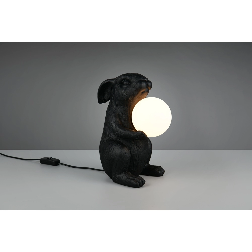 Tafellampje Rabbit zwart Trio 4017807667882