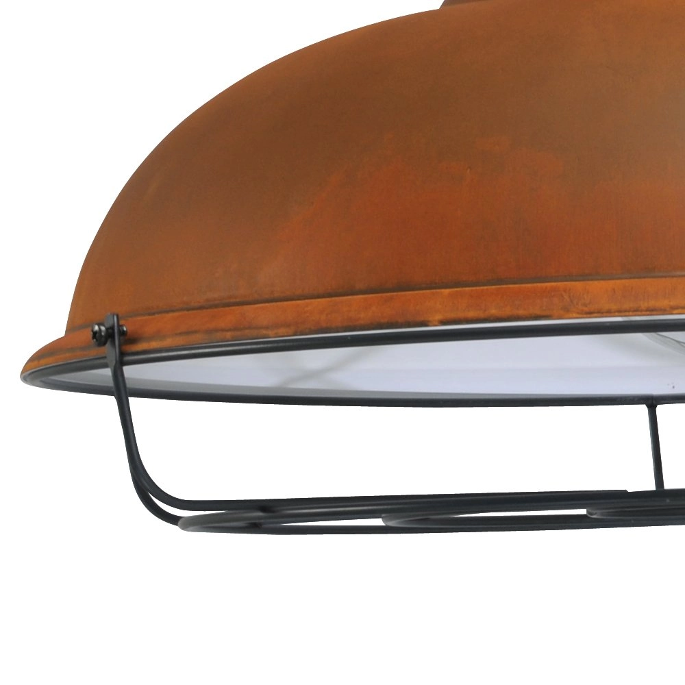 Roestbruine industrie wandlamp Industria Grid 73cm roestbruin met zwart Masterlight 8718121233284