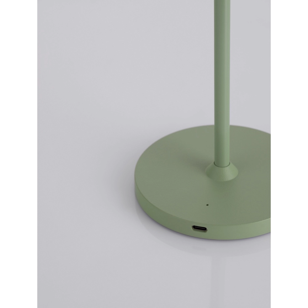 Oplaadbare tafellamp Seina olijfgroen Lyora 5212017444448
