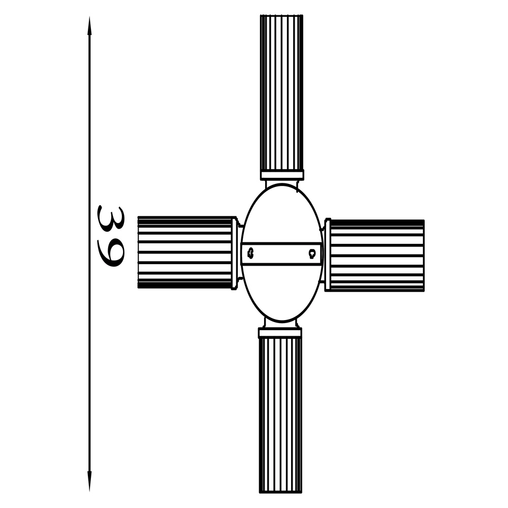 4-lichts plafondlamp Imperial goud Searchlight 5053423299266