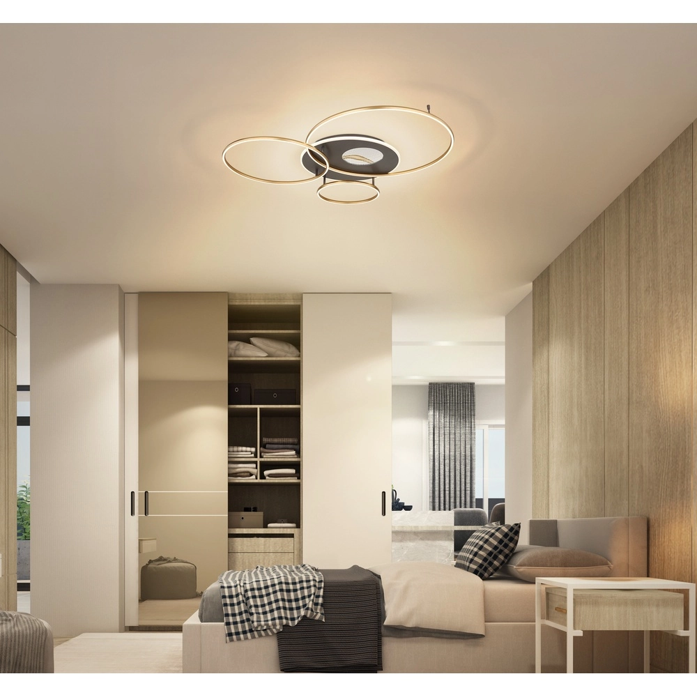 Moderne plafondlamp Invertina goud 90cm Globo 9007371572403