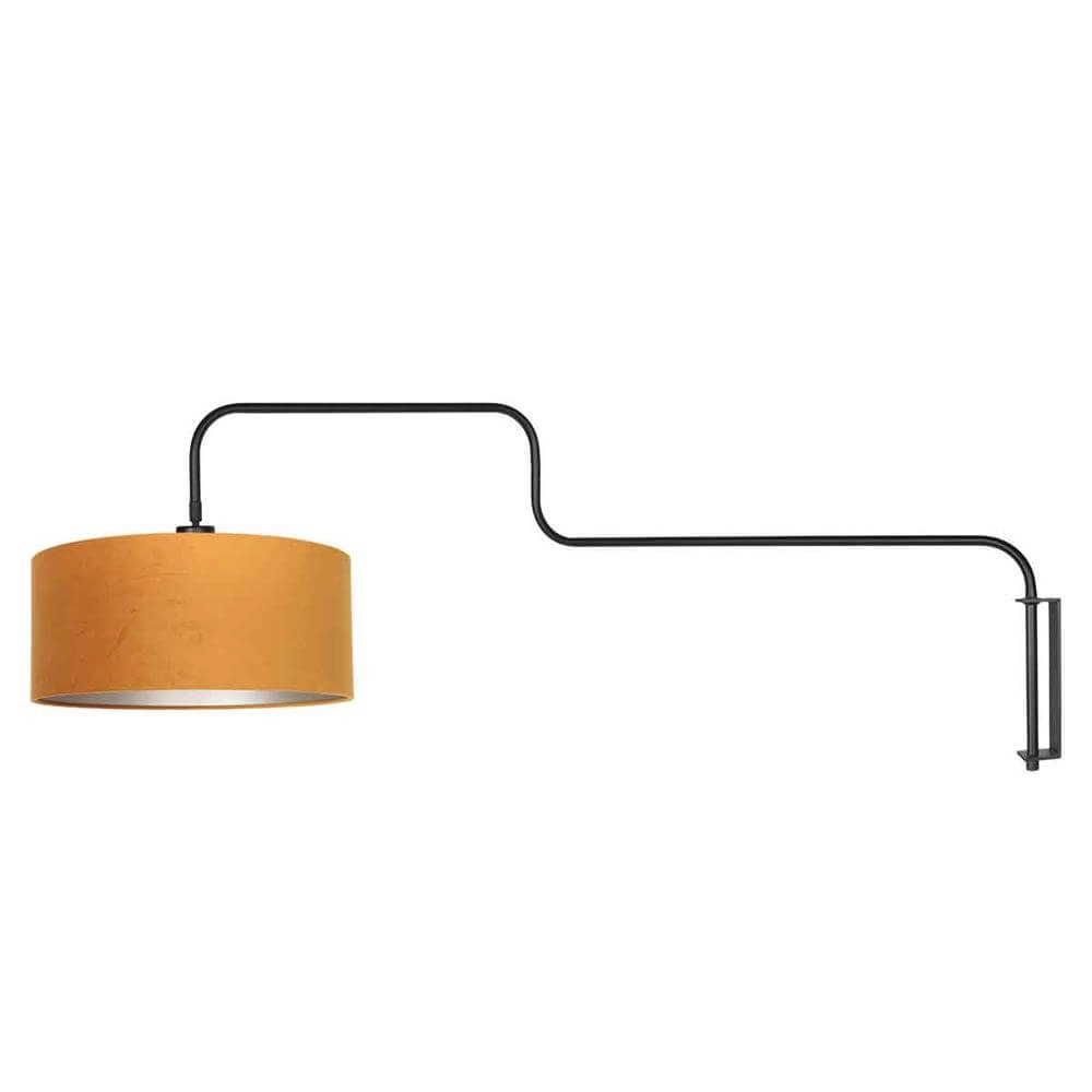 Wandlamp Bloeba zwart met gouden kap Steinhauer 8712746177114
