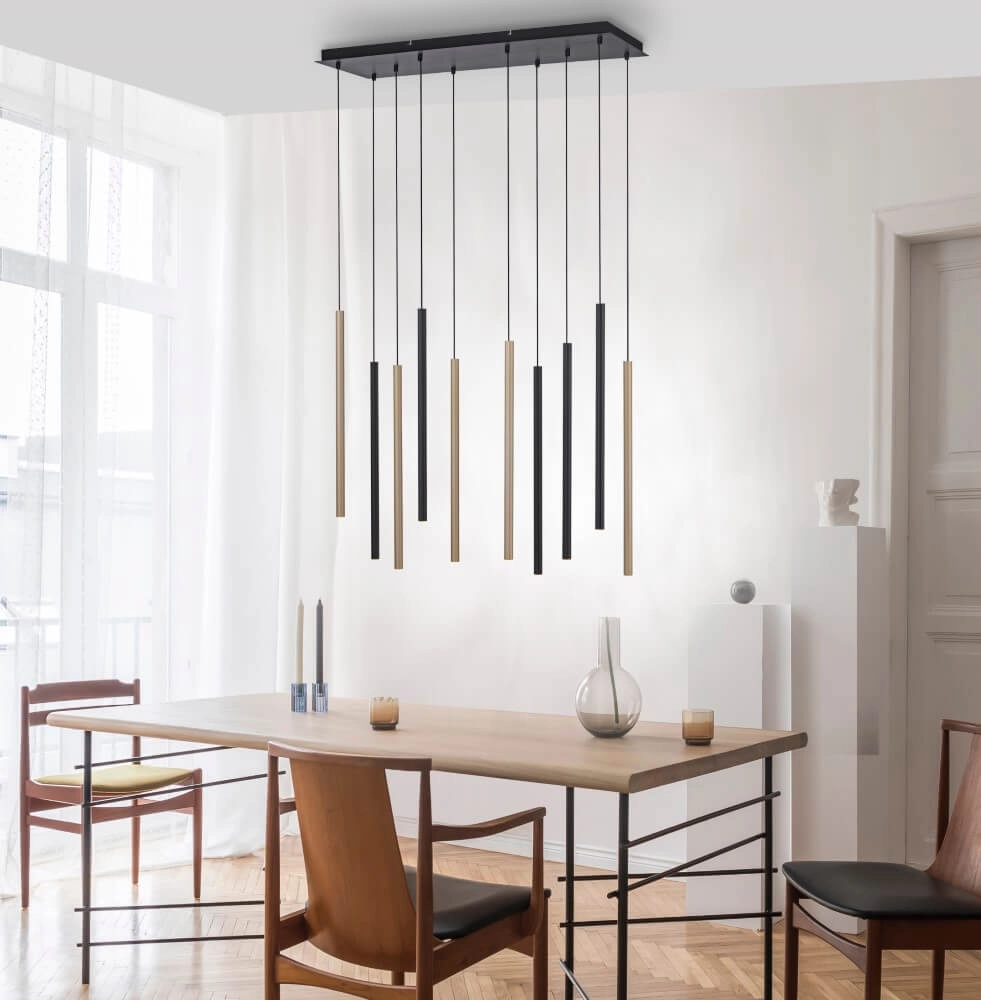 Unieke hanglamp Flute 10-lichts Paul Neuhaus 4012248374788