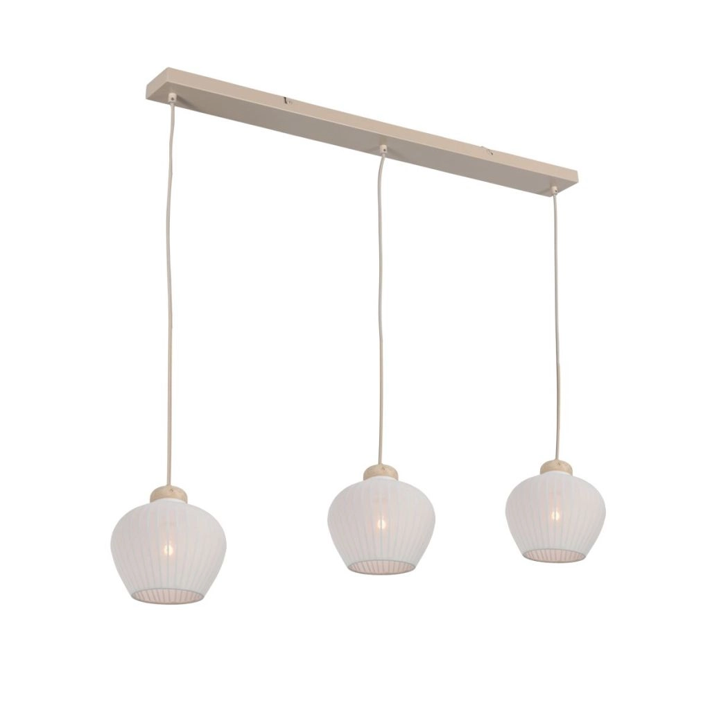 3-lichts hanglamp Travino zandbruin Steinhauer 8712746184372