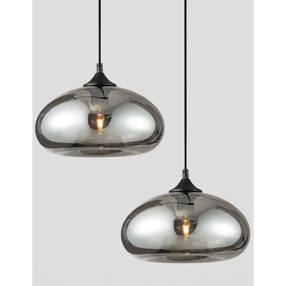 Hanglamp Savaz chroom glas Ø 28 x 14cm Lyora 5212017421265