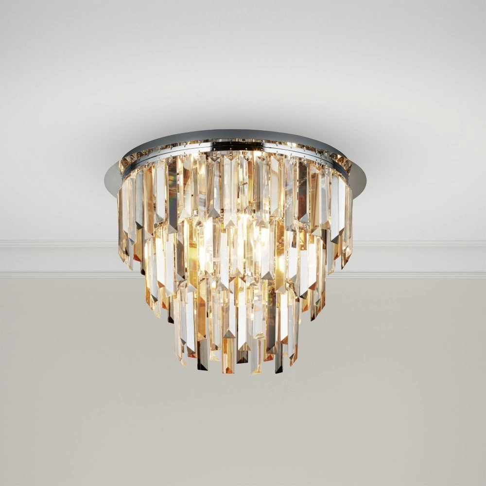 Kristallen plafondlamp Clarissa Searchlight 5053423163918