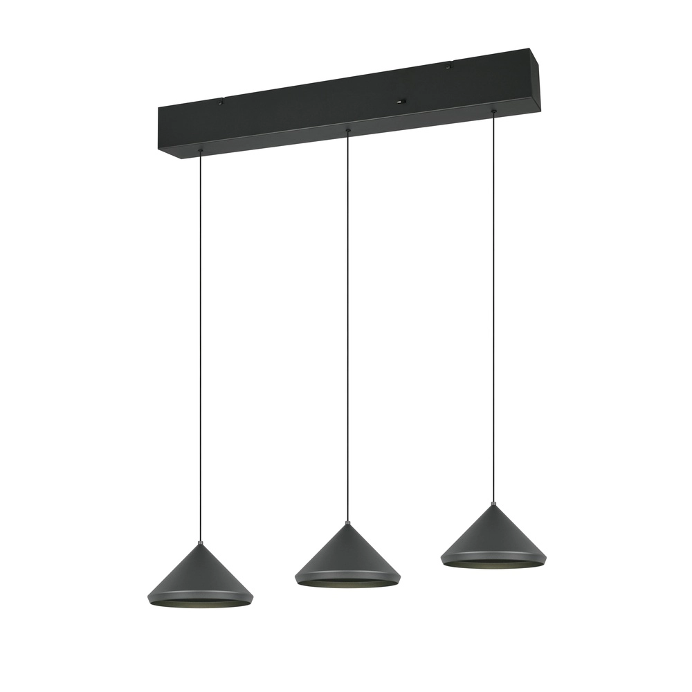 3-lichts hanglamp Laguna zwart Trio 4017807667646