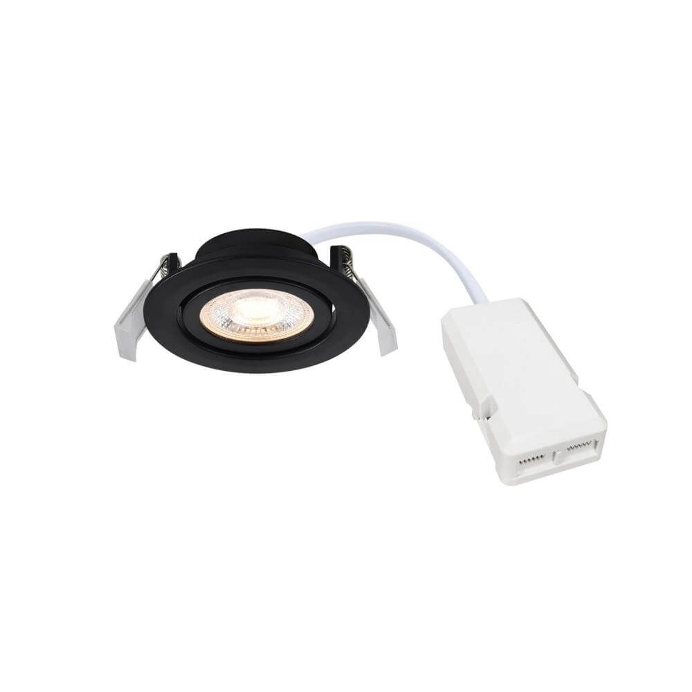 Zwarte inbouwspot Monolo Ø 8,2cm