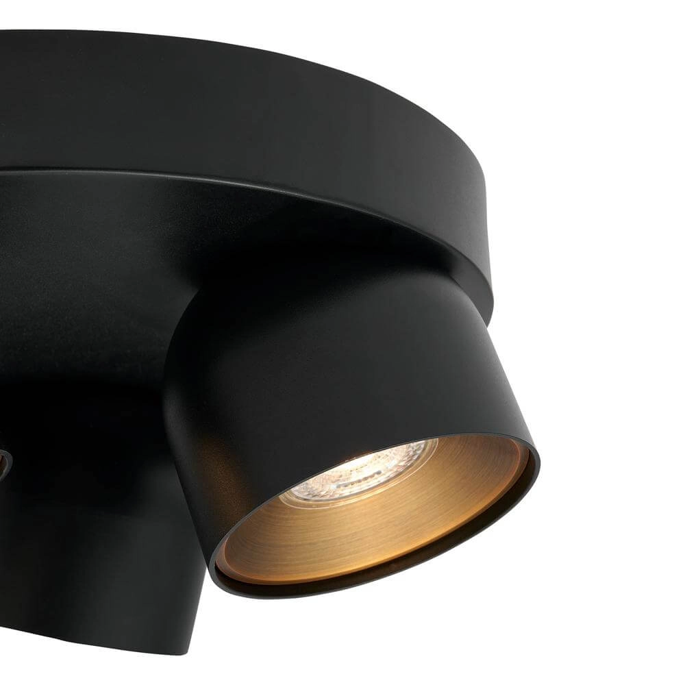 Zwarte spot Pitcher 3-lichts richtbaar Nordlux 5704924016226