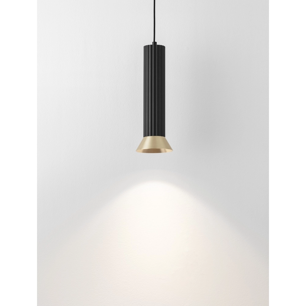 Hanglamp Luvia zwart met goud