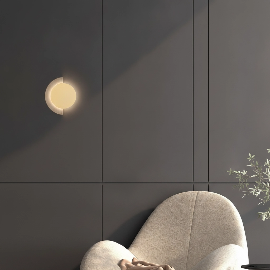 Design wandlamp Molli travertin Ø 21cm