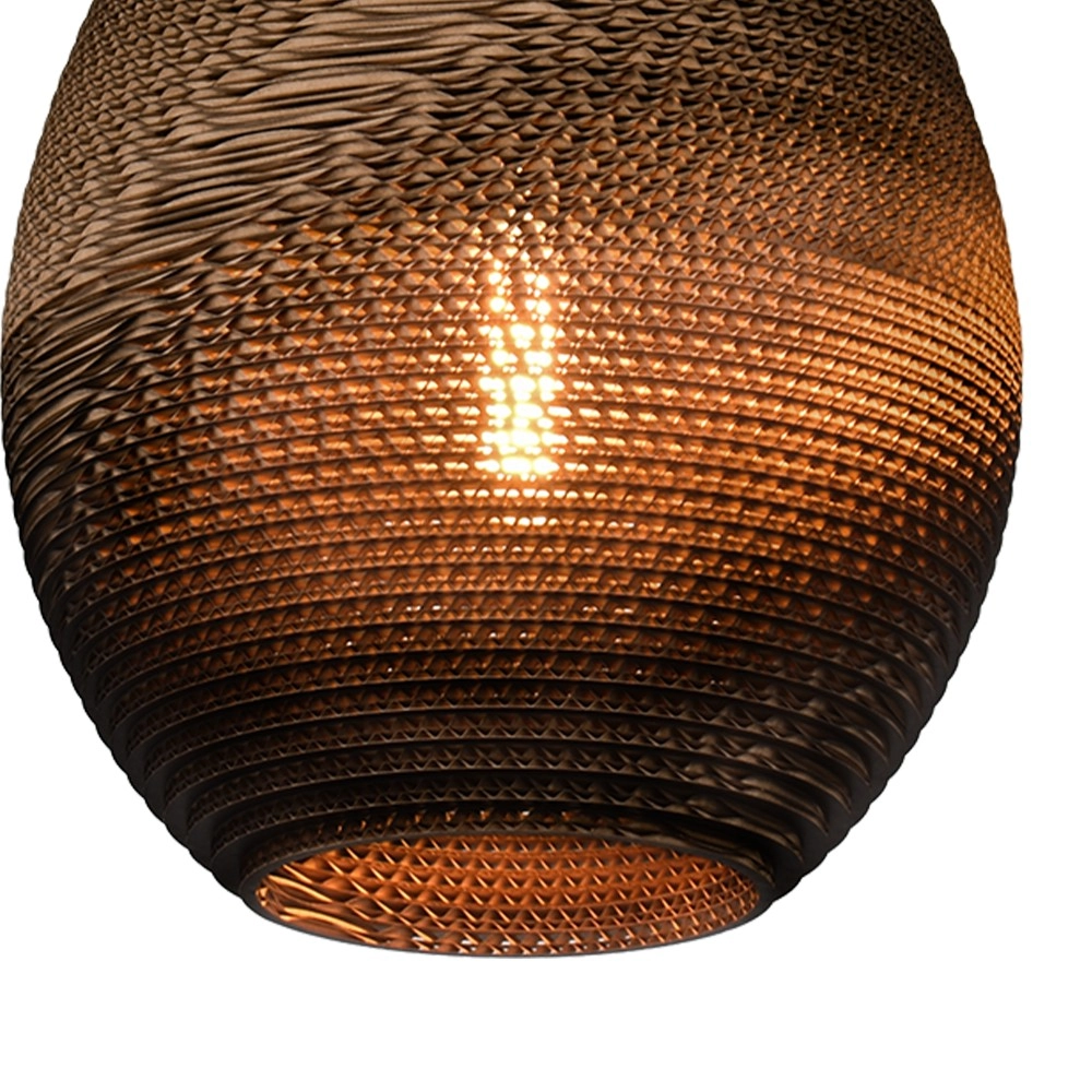 Vloerlamp Carta Pineapple Think-paper kap cacao Ø 29cm Masterlight 8718121438504
