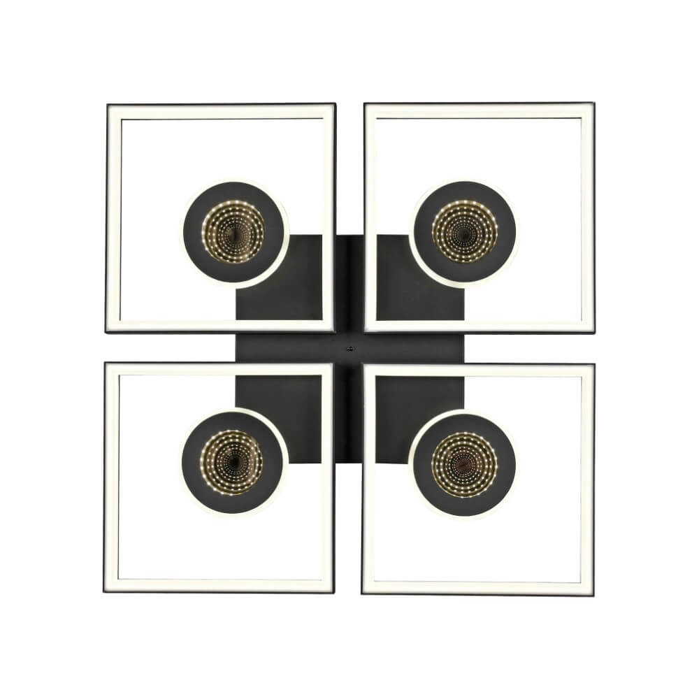 Vierkante plafondlamp Traforo quatro Paul Neuhaus 4012248384909