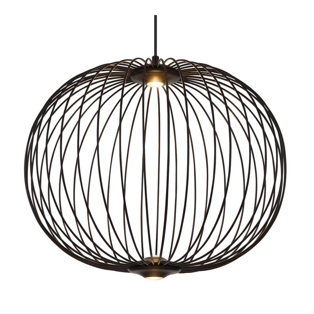 Zwarte hanglamp Galway enkel kooi Ø 50cm Globo 9007371474325