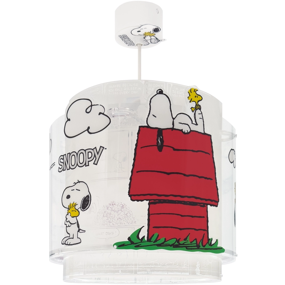 Hanglamp Snoopy wit met rood Hanglamp Snoopy wit met rood