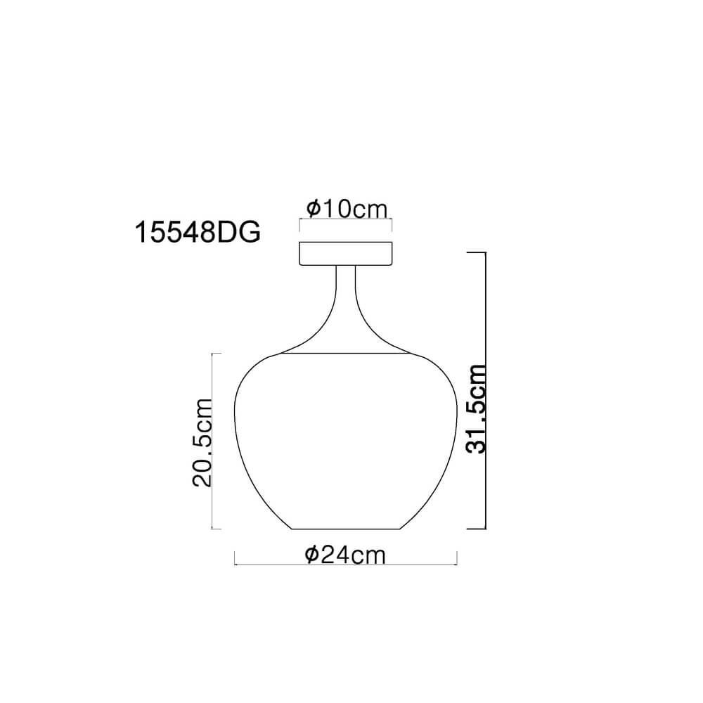 Zwarte plafondlamp Maxy enkel Ø 24cm Globo 9007371444380