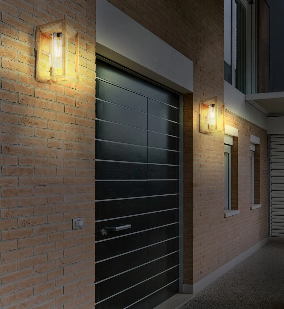 Hout look muurlamp Candela Globo 9007371418961