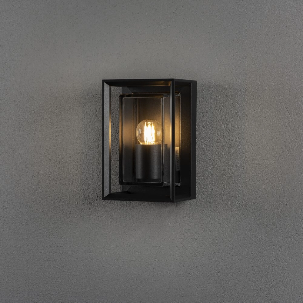 Landelijke wandlamp Brindisi zwart KonstSmide 7318307886757