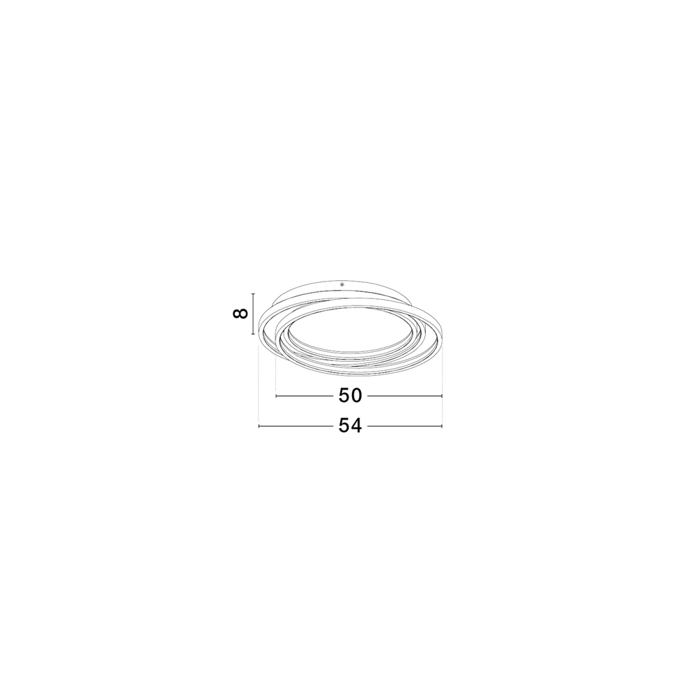 Ronde plafondlamp Arbor zwart Ø 54cm Lyora 5212017454935