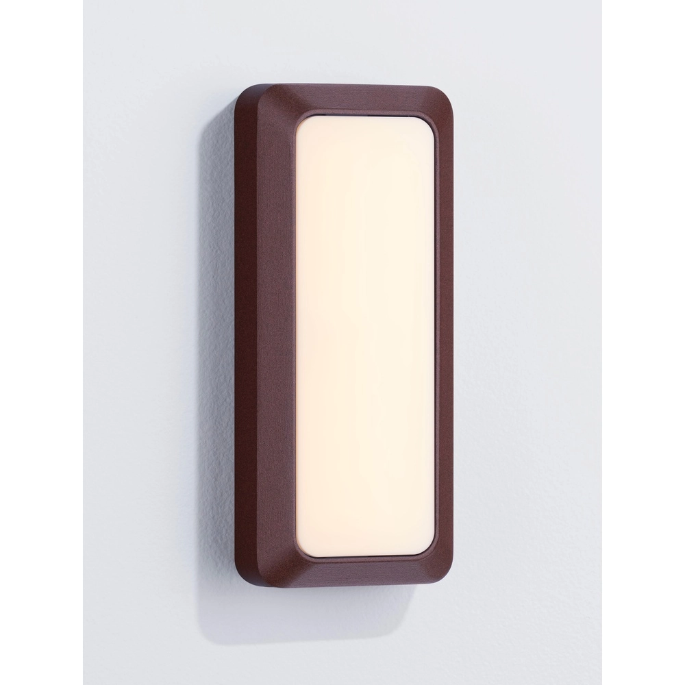 Wandlamp Appia rechthoek roestbruin