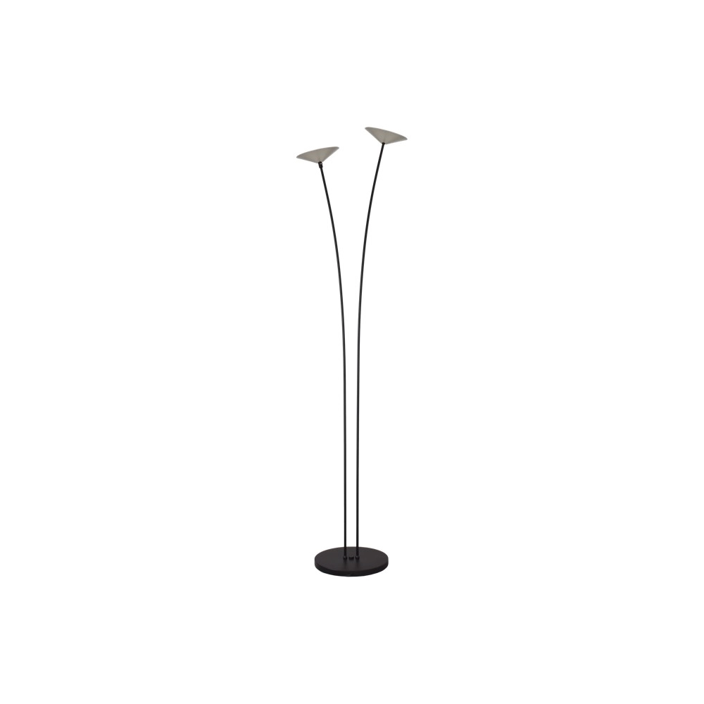 2-lichts vloerlamp Ceppo zwart met nikkel Masterlight 8718121368085
