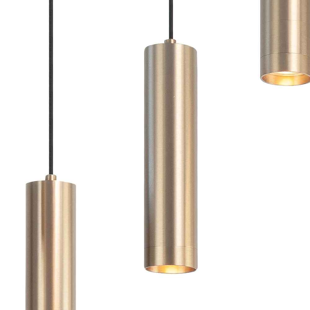 Eetkamer hanglamp Perugia mat goud - 8x GU10 Highlight 8718379046865