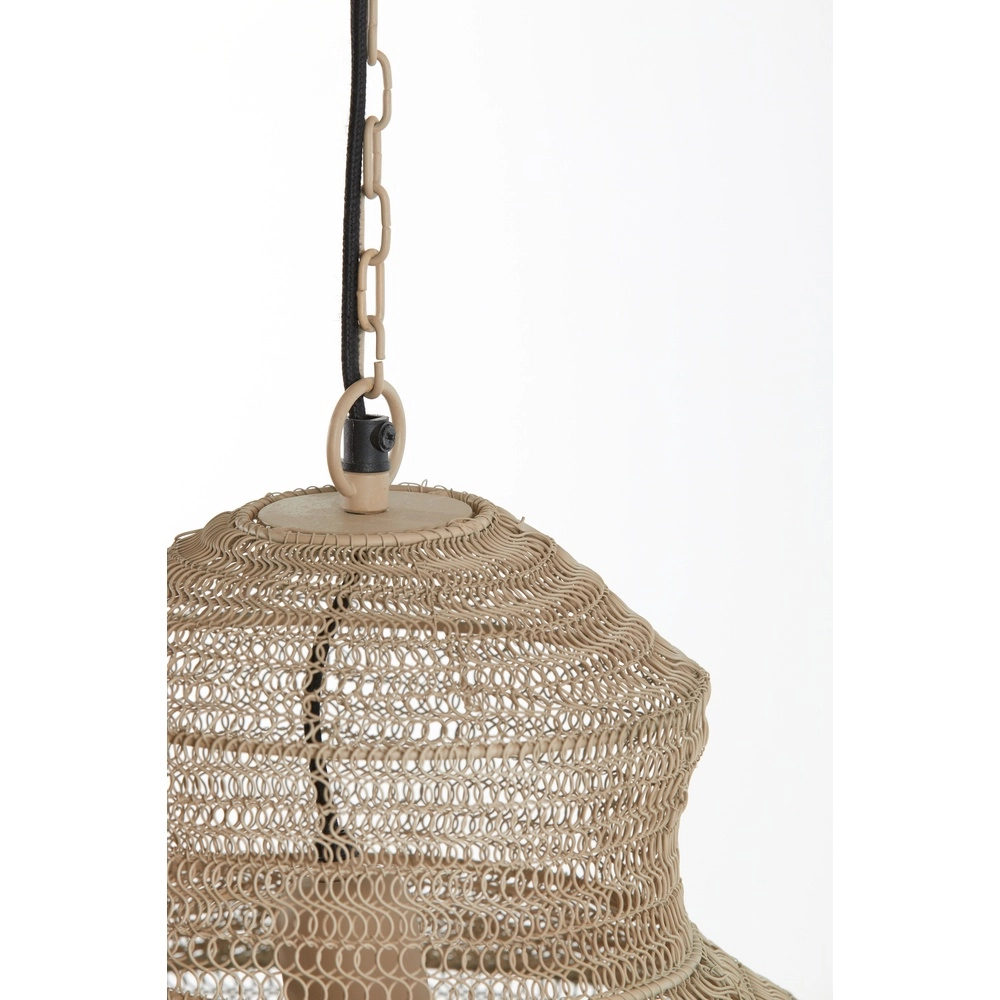 Metalen net hanglamp Nakisha Ø 48cm - zand Light & Living 8717807695071