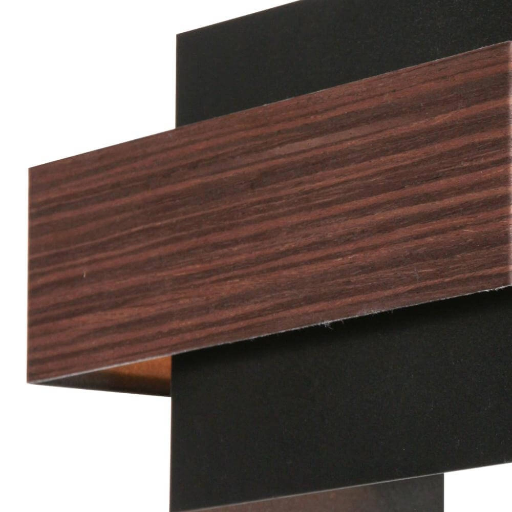 Wandlamp Muro zwart met hout M Steinhauer 8712746177756