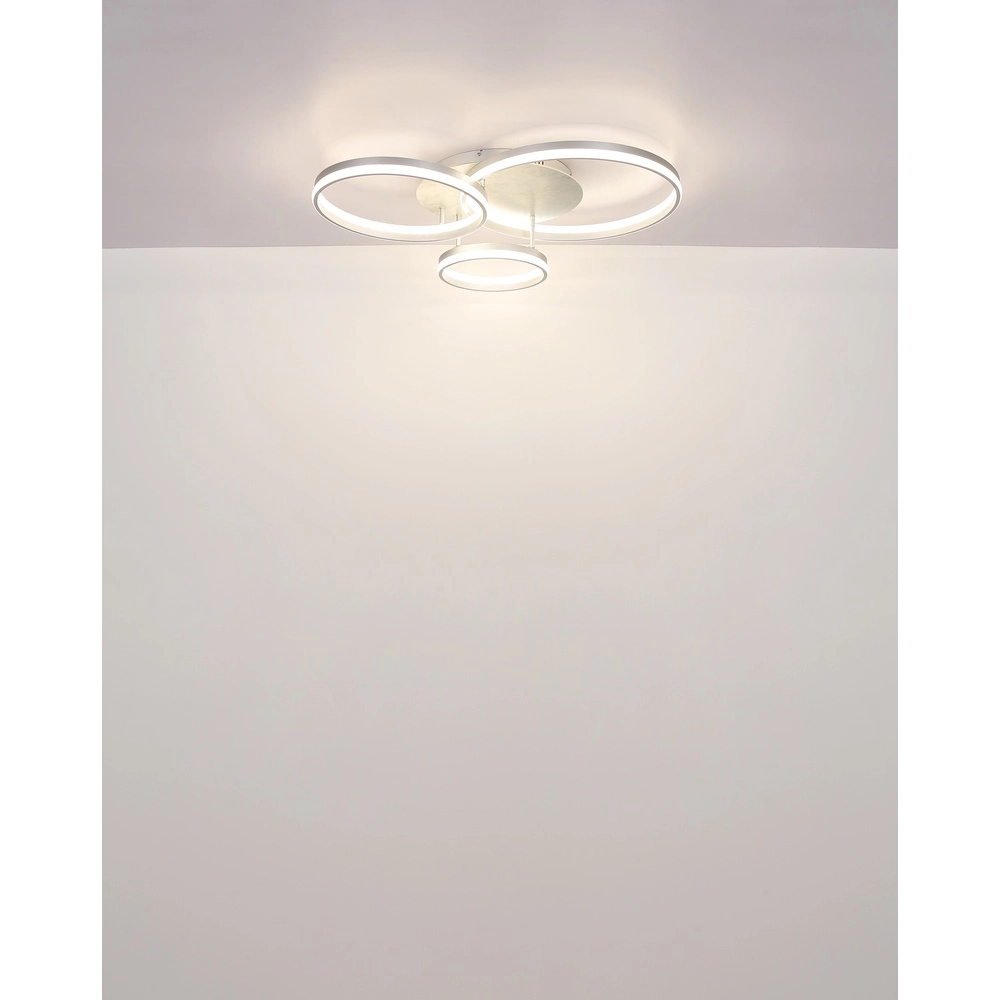 Plafondlamp Mary zilvergrijs 3-lichts Globo 9007371519859