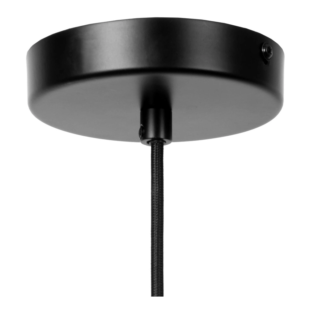 Hanglamp Ilona Ø 22cm zwart met amber glas Lucide 5411212452665
