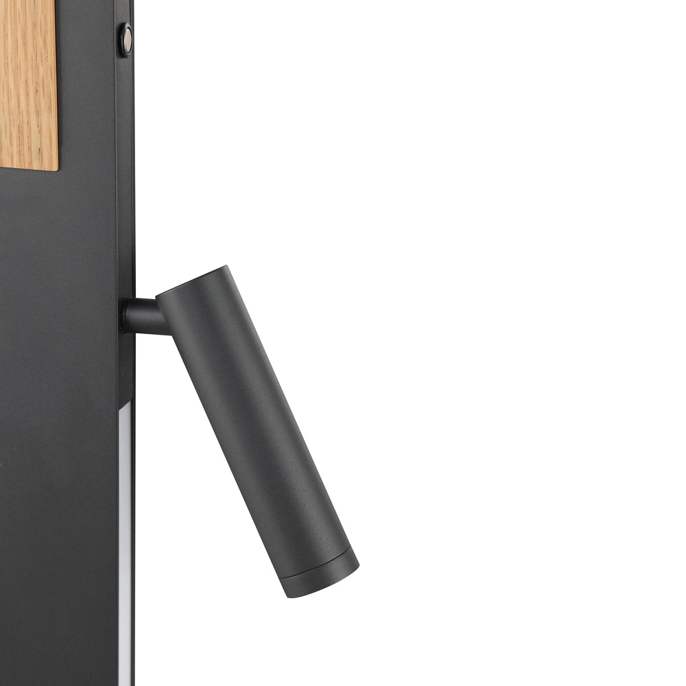Design vloerlamp Streamline zwart met hout Brilliant 4004353463624