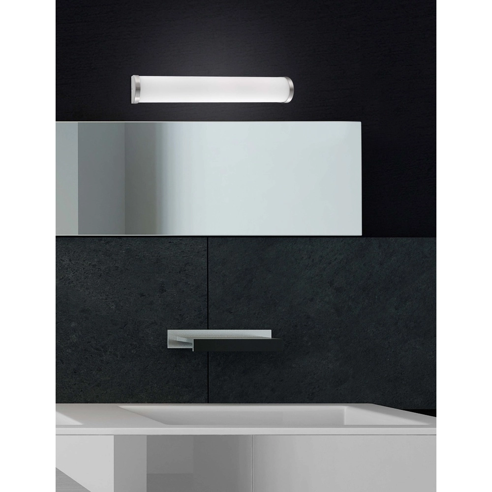 Wandlamp Polo nikkel met wit 50cm Lyora 5212017405739