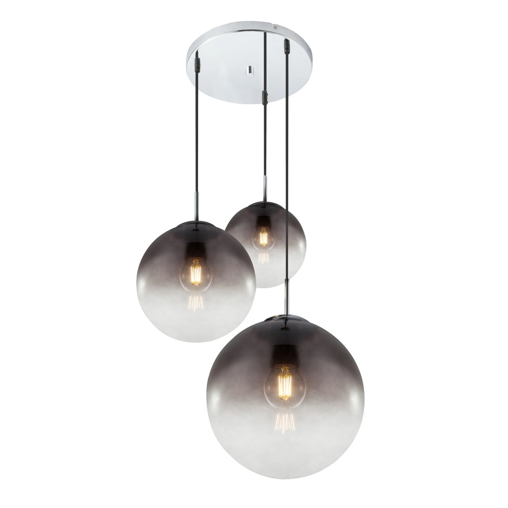 3-lichts hanglamp Varus chroom