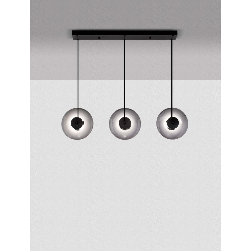 Unieke hanglamp Ballet zwart 3-lichts recht Lyora 5212017458421