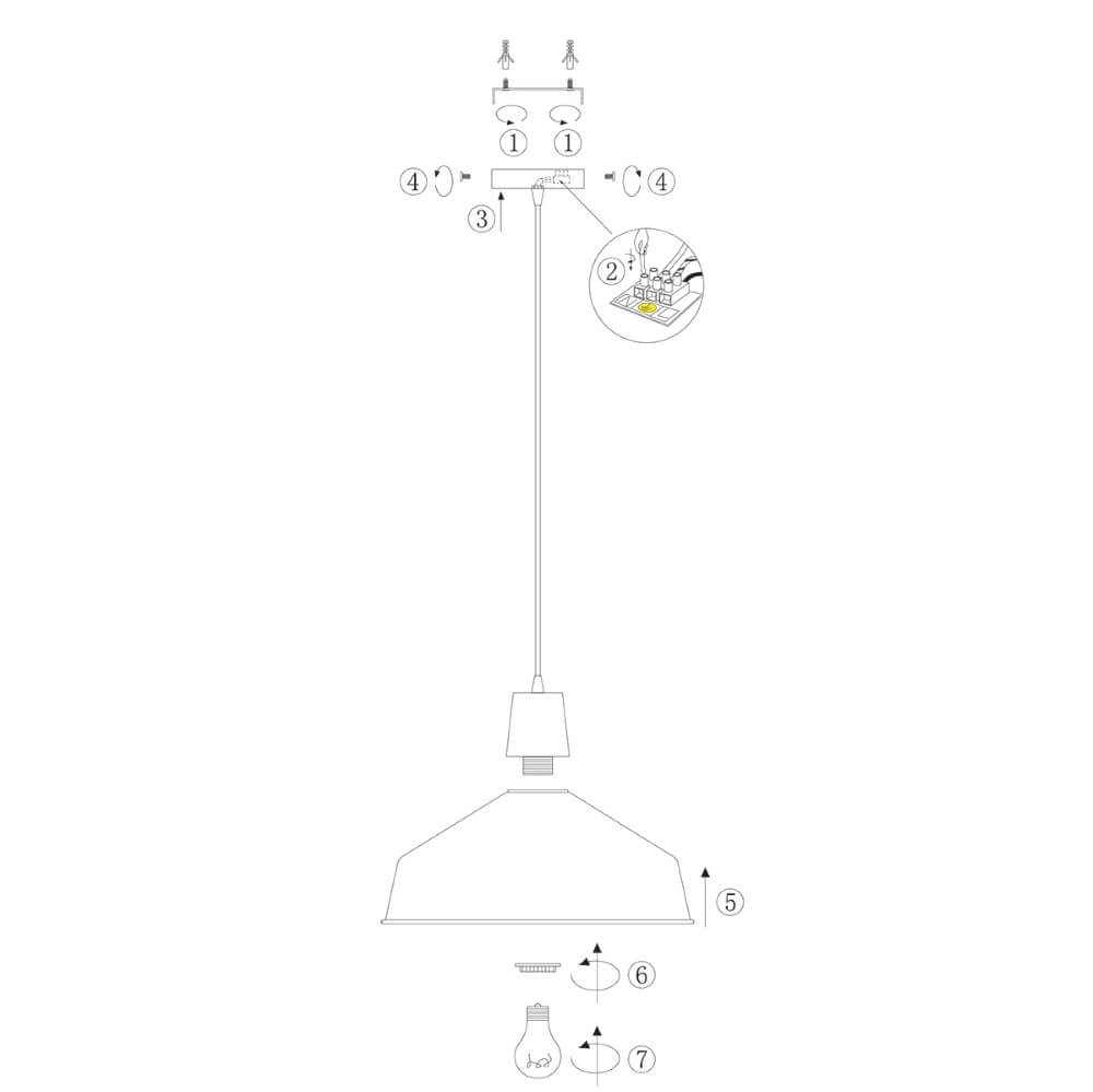 Landelijke hanglamp Blackmoon Ø 40cm Steinhauer 8712746131000